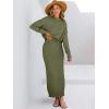 imageCaracilia 2 Piece Skirt Set for Women Sweater Dress Long Sleeve Oversized Tops Matching Maxi Skirts 2025 Fall Outfits ClothesPea Green
