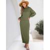 imageCaracilia 2 Piece Skirt Set for Women Sweater Dress Long Sleeve Oversized Tops Matching Maxi Skirts 2025 Fall Outfits ClothesPea Green
