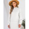 imageCaracilia 2 Piece Skirt Set for Women Sweater Dress Long Sleeve Oversized Tops Matching Maxi Skirts 2025 Fall Outfits ClothesWhite