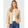 imageCaracilia Cardigan Sweaters for Women 2025 Fall Casual Long Sleeve Button Down Open Front Knit Trendy Jackets OutwearApricot