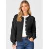imageCaracilia Cardigan Sweaters for Women 2025 Fall Casual Long Sleeve Button Down Open Front Knit Trendy Jackets OutwearBlack