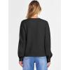 imageCaracilia Cardigan Sweaters for Women 2025 Fall Casual Long Sleeve Button Down Open Front Knit Trendy Jackets OutwearBlack