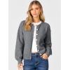 imageCaracilia Cardigan Sweaters for Women 2025 Fall Casual Long Sleeve Button Down Open Front Knit Trendy Jackets OutwearDeep Grey