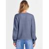 imageCaracilia Cardigan Sweaters for Women 2025 Fall Casual Long Sleeve Button Down Open Front Knit Trendy Jackets OutwearDusty Blue