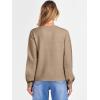 imageCaracilia Cardigan Sweaters for Women 2025 Fall Casual Long Sleeve Button Down Open Front Knit Trendy Jackets OutwearKhaki