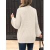 imageCaracilia Cardigan Sweaters for Women Long Sleeve Chunky Knit Open Front 2025 Fall Casual Loose Fit Lightweight OuterwearBeige