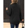 imageCaracilia Cardigan Sweaters for Women Long Sleeve Chunky Knit Open Front 2025 Fall Casual Loose Fit Lightweight OuterwearBlack