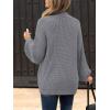 imageCaracilia Cardigan Sweaters for Women Long Sleeve Chunky Knit Open Front 2025 Fall Casual Loose Fit Lightweight OuterwearDeep Gray