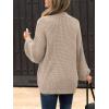 imageCaracilia Cardigan Sweaters for Women Long Sleeve Chunky Knit Open Front 2025 Fall Casual Loose Fit Lightweight OuterwearKhaki