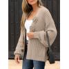 imageCaracilia Cardigan Sweaters for Women Long Sleeve Chunky Knit Open Front 2025 Fall Casual Loose Fit Lightweight OuterwearKhaki