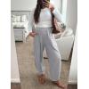 imageCaracilia Womens Barrel Wide Leg Sweatpants Casual Elastic Waist Comfy 2025 Fall Vacation Travel Lounge PantsLight Gray