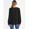 imageCaracilia Womens Lantern Long Sleeve Tops Dressy Casual Blouses 2025 Trendy V Neck T Shirts Work Outfits Fall Fashion ClothesBlack