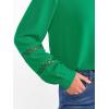 imageCaracilia Womens Lantern Long Sleeve Tops Dressy Casual Blouses 2025 Trendy V Neck T Shirts Work Outfits Fall Fashion ClothesGreen