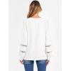 imageCaracilia Womens Lantern Long Sleeve Tops Dressy Casual Blouses 2025 Trendy V Neck T Shirts Work Outfits Fall Fashion ClothesWhite