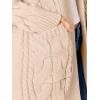 imageCaracilia Womens Oversized Cable Knit Long Cardigan Sweaters Open Front Duster Coat 2025 Fall Outfits OutwearApricot
