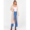 imageCaracilia Womens Oversized Cable Knit Long Cardigan Sweaters Open Front Duster Coat 2025 Fall Outfits OutwearApricot