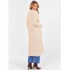 imageCaracilia Womens Oversized Cable Knit Long Cardigan Sweaters Open Front Duster Coat 2025 Fall Outfits OutwearApricot