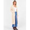 imageCaracilia Womens Oversized Cable Knit Long Cardigan Sweaters Open Front Duster Coat 2025 Fall Outfits OutwearBeige