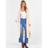imageCaracilia Womens Oversized Cable Knit Long Cardigan Sweaters Open Front Duster Coat 2025 Fall Outfits OutwearBeige