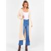 imageCaracilia Womens Oversized Cable Knit Long Cardigan Sweaters Open Front Duster Coat 2025 Fall Outfits OutwearBeige
