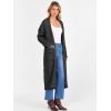 imageCaracilia Womens Oversized Cable Knit Long Cardigan Sweaters Open Front Duster Coat 2025 Fall Outfits OutwearBlack