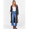imageCaracilia Womens Oversized Cable Knit Long Cardigan Sweaters Open Front Duster Coat 2025 Fall Outfits OutwearBlack