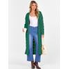 imageCaracilia Womens Oversized Cable Knit Long Cardigan Sweaters Open Front Duster Coat 2025 Fall Outfits OutwearDark Green