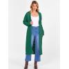 imageCaracilia Womens Oversized Cable Knit Long Cardigan Sweaters Open Front Duster Coat 2025 Fall Outfits OutwearDark Green