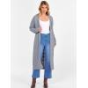 imageCaracilia Womens Oversized Cable Knit Long Cardigan Sweaters Open Front Duster Coat 2025 Fall Outfits OutwearGrey