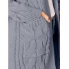 imageCaracilia Womens Oversized Cable Knit Long Cardigan Sweaters Open Front Duster Coat 2025 Fall Outfits OutwearGrey