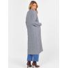 imageCaracilia Womens Oversized Cable Knit Long Cardigan Sweaters Open Front Duster Coat 2025 Fall Outfits OutwearGrey