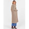 imageCaracilia Womens Oversized Cable Knit Long Cardigan Sweaters Open Front Duster Coat 2025 Fall Outfits OutwearKhaki