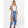 imageCaracilia Womens Oversized Cable Knit Long Cardigan Sweaters Open Front Duster Coat 2025 Fall Outfits OutwearKhaki