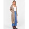 imageCaracilia Womens Oversized Cable Knit Long Cardigan Sweaters Open Front Duster Coat 2025 Fall Outfits OutwearKhaki