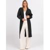 imageCaracilia Womens Oversized Long Cardigan Sweaters Color Block Open Front Duster Coat Knit Outwear 2025 Fall OutfitsBlack