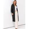 imageCaracilia Womens Oversized Long Cardigan Sweaters Color Block Open Front Duster Coat Knit Outwear 2025 Fall OutfitsBlack