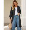imageCaracilia Womens Oversized Long Cardigan Sweaters Color Block Open Front Duster Coat Knit Outwear 2025 Fall OutfitsBlack