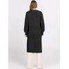 imageCaracilia Womens Oversized Long Cardigan Sweaters Color Block Open Front Duster Coat Knit Outwear 2025 Fall OutfitsBlack