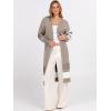 imageCaracilia Womens Oversized Long Cardigan Sweaters Color Block Open Front Duster Coat Knit Outwear 2025 Fall OutfitsCamel