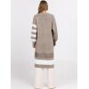 imageCaracilia Womens Oversized Long Cardigan Sweaters Color Block Open Front Duster Coat Knit Outwear 2025 Fall OutfitsCamel