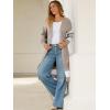imageCaracilia Womens Oversized Long Cardigan Sweaters Color Block Open Front Duster Coat Knit Outwear 2025 Fall OutfitsCamel