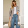 imageCaracilia Womens Oversized Long Cardigan Sweaters Color Block Open Front Duster Coat Knit Outwear 2025 Fall OutfitsCamel