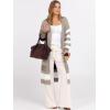 imageCaracilia Womens Oversized Long Cardigan Sweaters Color Block Open Front Duster Coat Knit Outwear 2025 Fall OutfitsCamel