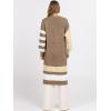 imageCaracilia Womens Oversized Long Cardigan Sweaters Color Block Open Front Duster Coat Knit Outwear 2025 Fall OutfitsOatmeal