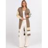 imageCaracilia Womens Oversized Long Cardigan Sweaters Color Block Open Front Duster Coat Knit Outwear 2025 Fall OutfitsOatmeal