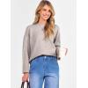 imageCaracilia Sweaters for Women Oversized Long Sleeve Casual Crewneck Knit Pullover Sweater Tops 2025 Fall Loose Winter OutfitsBright Camel
