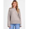 imageCaracilia Sweaters for Women Oversized Long Sleeve Casual Crewneck Knit Pullover Sweater Tops 2025 Fall Loose Winter OutfitsBright Camel