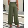 imageCaracilia Women Wide Leg Palazzo Pants 2025 Summer Casual High Waist Flowy Loose Boho Beach Vacation Lantern PantsArmy Green