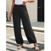 imageCaracilia Women Wide Leg Palazzo Pants 2025 Summer Casual High Waist Flowy Loose Boho Beach Vacation Lantern PantsBlack