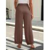 imageCaracilia Women Wide Leg Palazzo Pants 2025 Summer Casual High Waist Flowy Loose Boho Beach Vacation Lantern PantsCoffee